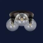 Люстра стельова LED Levistella 756XPR150F-3 BK+CL (300), 3 плафона, E27, чорний метал + прозоре скло, сучасний стиль для дому Люстра стельова LED Levistella 756XPR150F-3 BK+CL (300), 3 плафона, E27, чорний метал + прозоре скло, сучасний стиль для дому