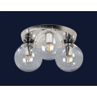 Люстра стельова Levistella 756XPR150F-3 CR+CL (290), 3 плафона, E27, хром + прозоре скло, 150 мм, сучасний стиль для дому Люстра стельова Levistella 756XPR150F-3 CR+CL (290), 3 плафона, E27, хром + прозоре скло, 150 мм, сучасний стиль для дому