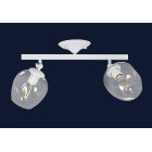 Люстра стельова Levistella 756XPR0231F-2 WH+CL, E27, 2 лампи, білий+прозорий, сучасний стиль для дому