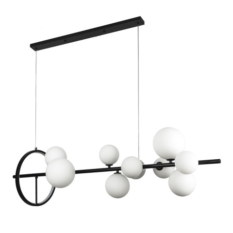 Люстра стельова LED Levistella 918LP267-10 BK+WH, 10xG9, чорний+білий, сучасний стиль