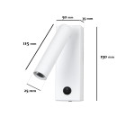 Бра настінне LED Levistella 920V40DSA WH, 3W, 4000K, білий метал, сучасний стиль для дому Бра настінне LED Levistella 920V40DSA WH, 3W, 4000K, білий метал, сучасний стиль для дому