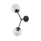 Люстра стельова LED Levistella 7529811-2 BK+CL, E27, чорний, скло, сучасний дизайн, 2 плафона, 480 мм