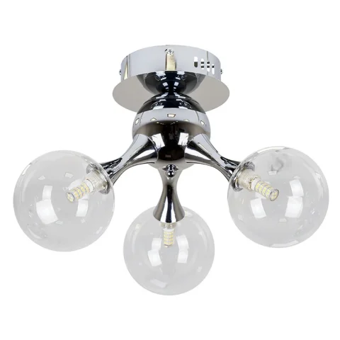 Люстра стельова LED Levistella 7529817-3 CR+CL, G9, хром, скло, 3 плафони