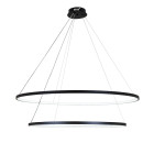 Стильний підвісний LED-світильник 7529832-2A BLACK, кільця 800+1000 мм, регульована висота