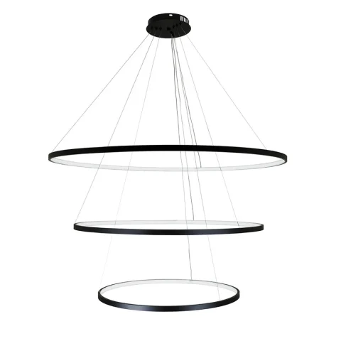 Люстра стельова LED Levistella 7529832-3A BLACK LED (600+800+1000), 170W, чорна, 3 режими, з пультом