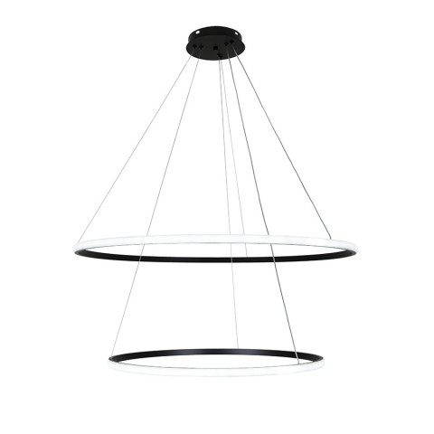 Люстра стельова LED Levistella 7529833-2A BLACK LED (600+800), 100W, три режими кольору, чорний, сучасний стиль