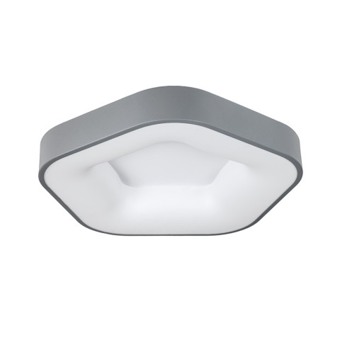 Люстра стельова LED Levistella 752L65 GRAY, 50W, білий акрил, сірий метал, сучасний стиль