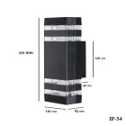 Бра настінне Levistella 7672024-2 BK, E27, 60W, чорний метал, IP54, вуличний стиль Бра настінне Levistella 7672024-2 BK, E27, 60W, чорний метал, IP54, вуличний стиль