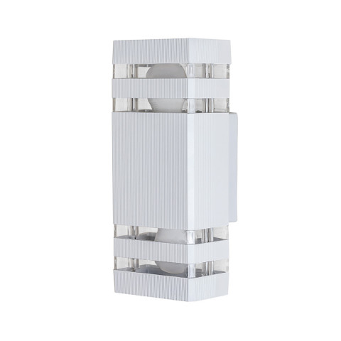 Бра настінне Levistella 7672024-2 WH, 2xE27, білий метал, акрил, IP54, вуличний стиль