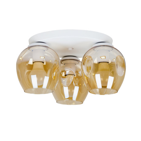 Люстра стельова Levistella 756XPR0231F-3 WH+BR (300), 3 лампи E27, білий і коричневий, сучасний стиль