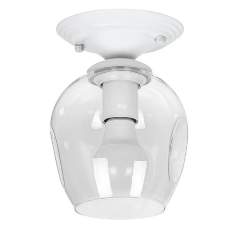 Точковий накладний світильник Levistella 756XPR0231F-1 WH+CL (білий, прозоре скло)