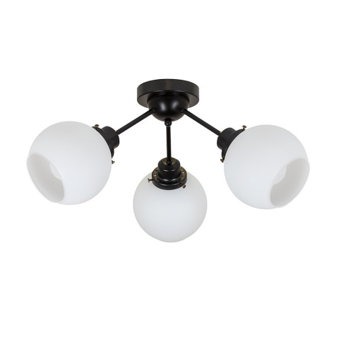 Потолочна люстра LED Levistella 916X09F-3 BK+WH (120), 3 плафона E27, діаметр 500 мм, чорний+білий, сучасний стиль для дому