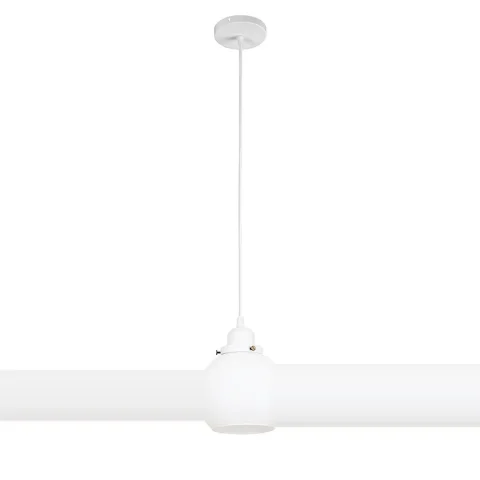 Подвесной светильник Levistella 91609F-1 WH+WH, E27, белый (металл + стекло), современный стиль, 1050 мм