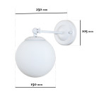 Бра настінне Levistella 756WPR150F-1 WH+WH, E27, 40W, білий, сучасний стиль Бра настінне Levistella 756WPR150F-1 WH+WH, E27, 40W, білий, сучасний стиль