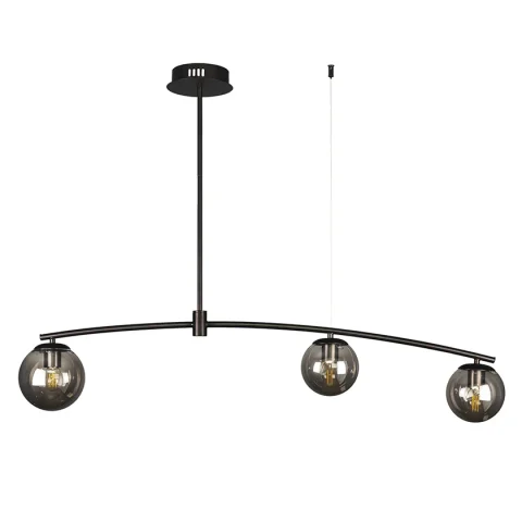 Потолочная люстра LED Levistella 7529827-3 BK+BK, E27, черный металл, 3 плафона, современный стиль Потолочная люстра LED Levistella 7529827-3 BK+BK, E27, черный металл, 3 плафона, современный стиль