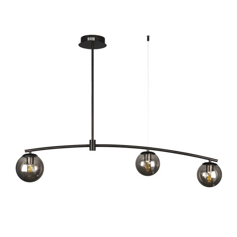 Люстра стельова LED Levistella 7529827-3 BK+BK, E27, чорний метал, 3 плафони, сучасний стиль