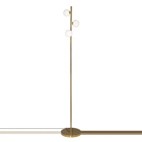 Торшер Levistella 7529834-3 BRONZE, G9, 3 плафона (метал + скло), висота 182 см