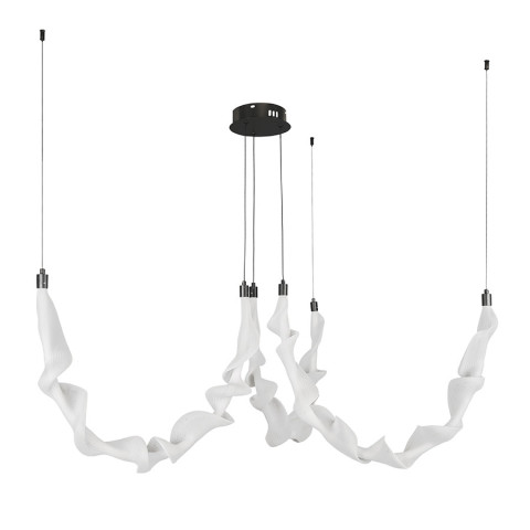 Люстра стельова LED Levistella 7813041-3 BK, 33W, 4000K, чорний метал, сучасний стиль для вітальні