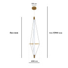 Люстра LED Levistella 7813092 (800) AB, 10W, 4000K, бронзовий метал, стельова стиль для дому