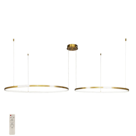 Люстра стельова LED Levistella 7529832-2B BRONZE LED (800+1000), 130W, діаметр 800/1000 мм, бронзовий метал, сучасний стиль