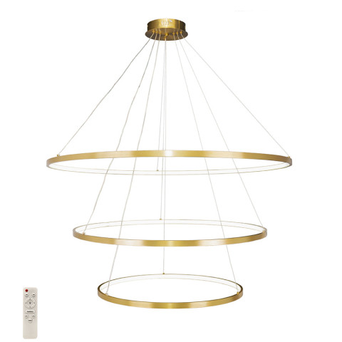 Люстра стельова LED Levistella 7529832-3A BRONZE LED (600+800+1000), 164W, три режими світла, бронзовий метал, сучасний стиль для