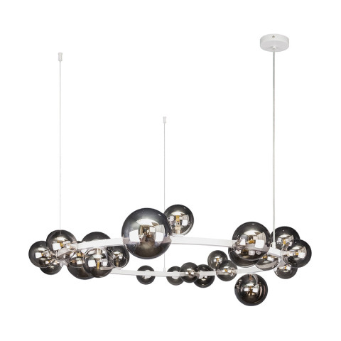 Люстра потолочна Levistella 918LP267-24 WH+BK, G9, 24 плафона, білий і чорний, сучасний стиль для дому