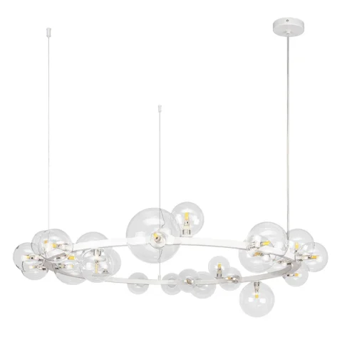 Потолочная люстра Levistella 918LP267-24 WH+CL, 24 плафона (белый корпус, прозрачные плафоны), G9