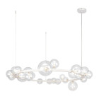 Люстра стельова G9 Levistella 918LP267-24 WH+CL, 24 плафона, білий і прозорий, сучасний стиль для дому Люстра стельова G9 Levistella 918LP267-24 WH+CL, 24 плафона, білий і прозорий, сучасний стиль для дому