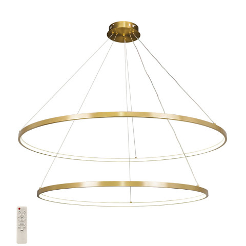 Люстра стельова LED Levistella 7529832-2A BRONZE LED (800+1000), 130W, діаметр 800/1000 мм, бронзовий метал, сучасний стиль для