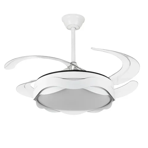 Люстра вентилятор стельова LED Levistella 7943069 (48) WH, 80W, діаметр 1200 мм, білий, сучасний стиль