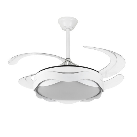 Люстра вентилятор стельова LED Levistella 7943069 (48) WH, 80W, діаметр 1200 мм, білий, сучасний стиль