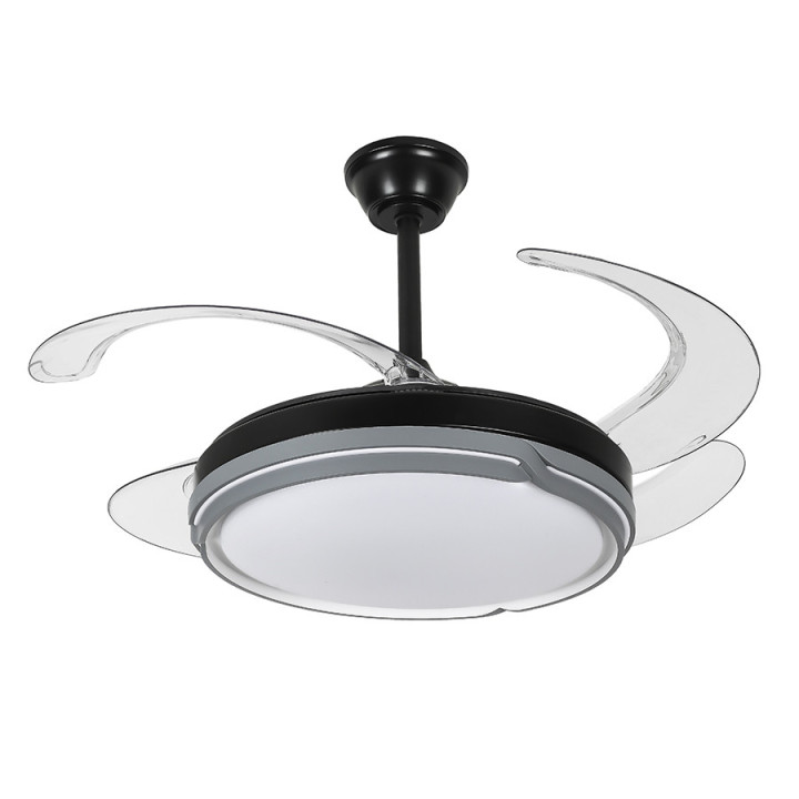 Люстра вентилятор LED Levistella 7943070 (48) BK, 80W, 1200 мм, чорний, сучасний стиль з пультом, регульована температура світла Люстра вентилятор LED Levistella 7943070 (48) BK, 80W, 1200 мм, чорний, сучасний стиль з пультом, регульована температура світла