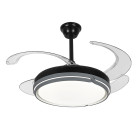 Люстра вентилятор LED Levistella 7943070 (48) BK, 80W, 1200 мм, чорний, сучасний стиль з пультом, регульована температура світла Люстра вентилятор LED Levistella 7943070 (48) BK, 80W, 1200 мм, чорний, сучасний стиль з пультом, регульована температура світла