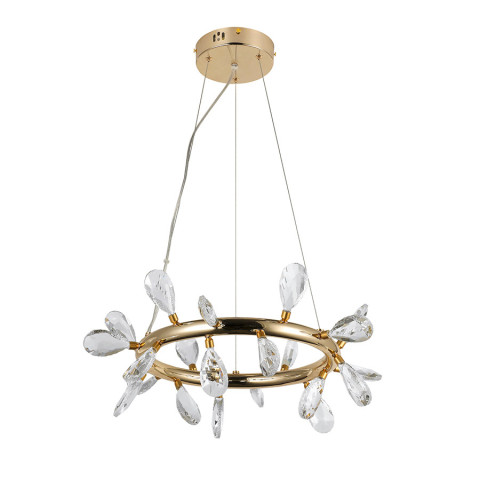 Люстра стельова LED Levistella 7856601-21 (500)FGD+CL, 20W, золото, метал + скло, сучасний стиль