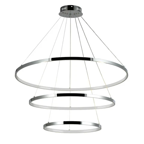 Люстра стельова LED Levistella 7529832-3A CHROME LED (400+600+800), 130W, діаметр 400/600/800 мм, хромований метал