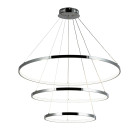 Люстра стельова LED Levistella 7529832-3A CHROME LED (400+600+800), 130W, діаметр 400/600/800 мм, хромований метал, сучасний стиль