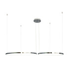 Люстра стельова LED Levistella 7529832-2B CHROME LED (600+800), 100W, діаметр 600+800 мм, хром, сучасний стиль з пультом, три