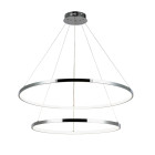 Люстра стельова LED Levistella 7529832-2A CHROME LED (600+800), 100W, хром, сучасний стиль з пультом, три режими світла, діаметр
