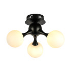 Потолочна люстра LED Levistella 7529817-3 BK+WH, 40W, чорний метал, біле скло, сучасний стиль для дому Потолочна люстра LED Levistella 7529817-3 BK+WH, 40W, чорний метал, біле скло, сучасний стиль для дому