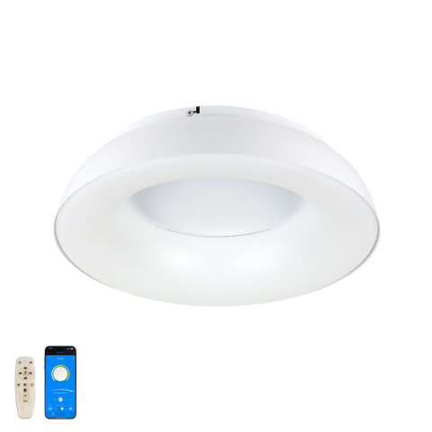 Люстра стельова LED Levistella 797MX6018 (480) WH, 70W, 480x115 мм, білий, сучасний стиль з пультом та додатком для Android/iOS