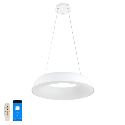 Люстра стельова LED Levistella 797MD6018 (480) WH, 70W, 480 мм, пульт, білий, сучасний стиль для дому