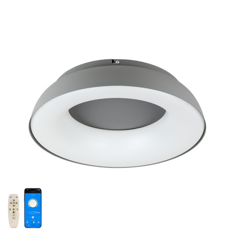 Люстра LED Levistella 797MX6018 (480) DGY, 70W, 480х115 мм, пластиковий плафон, три режими світла, сучасний стиль для дому