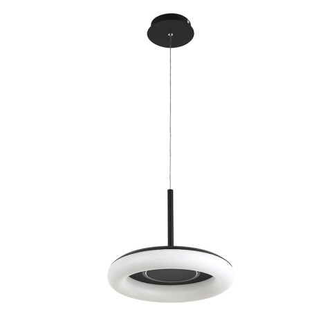Люстра стельова LED Levistella 797MD6006 (330) BK, 44W, 3000K, чорний метал, сучасний стиль, діаметр 330 мм, три режими світла
