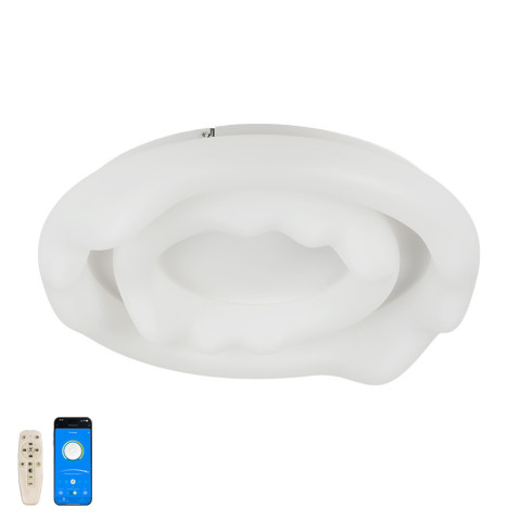 Люстра стельова LED Levistella 797MX6002 (500+330), діаметр 500 мм, пластик, сучасний стиль, з пультом, три режими світла