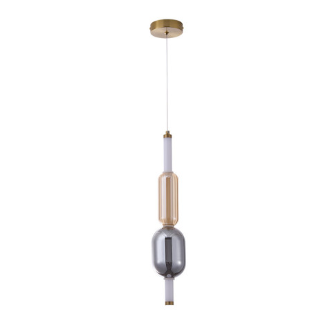 Светильник підвісний LED Levistella 788P68156 AB+SM, 7W, 4000K, скло, сучасний стиль для вітальні