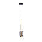 Светильник підвісний LED Levistella 788P39326 BK+SM+AM, 7W, 4000K, чорний метал + сміливий метал, вінтажний стиль для вітальні