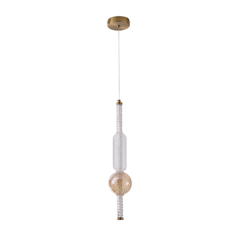 Светильник підвісний LED Levistella 788P39319 AB+CL+AM, 7W, 4000K, скло, вінтажний стиль для вітальні