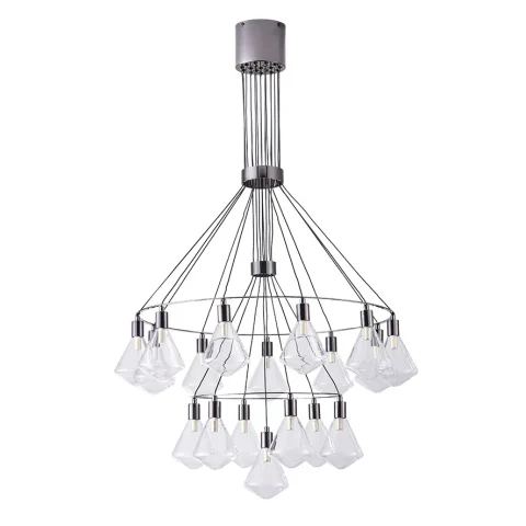 Люстра стельова LED Levistella 788CH10061-18 PLBK+CL G9 (G9), діаметр 350/600 мм, сучасний стиль