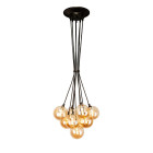 Світильник підвісний Levistella 761P100F-9 BK+BR, G9, 9 плафонів, метал + скло, чорний + коричневий, сучасний стиль для дому Світильник підвісний Levistella 761P100F-9 BK+BR, G9, 9 плафонів, метал + скло, чорний + коричневий, сучасний стиль для дому