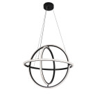 Люстра стельова LED Levistella 799L8703D-3 (600) BK, 70W, чорний, сучасний стиль з пультом управління